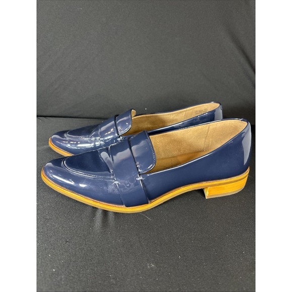 Aerosoles Women's Eden Patent Lather Loafer, Navy, Size 10 - Picture 2 of 8